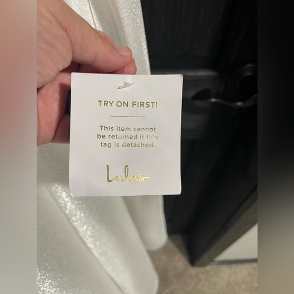 NWT Lulu's | Women’s Endless Amore White A-Line Gown with Pockets Size 10 - Picture 14 of 15